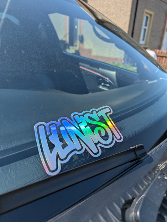 Lunist oil slick outline sticker