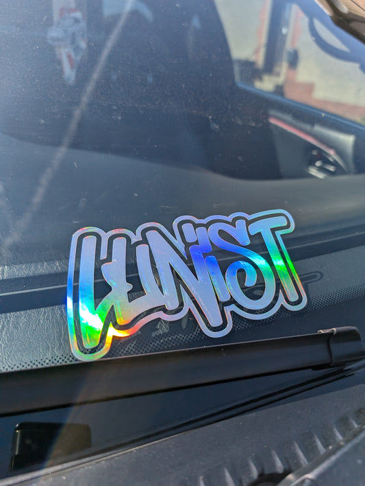 Lunist oil slick outline sticker